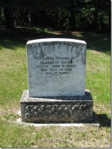 Acton-Birch cemetery monument